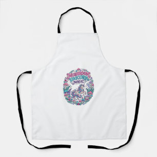 Unicorn Mushroom Unicorn Magic Colourful POD Artwo Apron