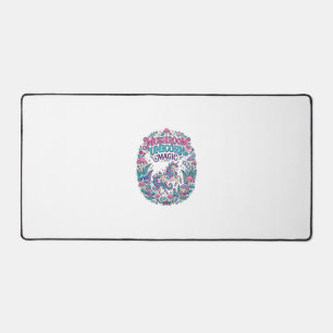 Unicorn Mushroom Unicorn Magic Colourful POD Artwo Desk Mat