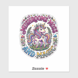 Unicorn Mushrooms Moss and Magic Commercial Shirt 