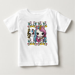 Unicorn Musical Pattern Baby T-Shirt