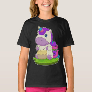 Unicorn Musician Drum Music T-Shirt