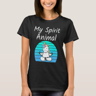 Unicorn My Spirit Animal Relaxing Mediation Yoga u T-Shirt