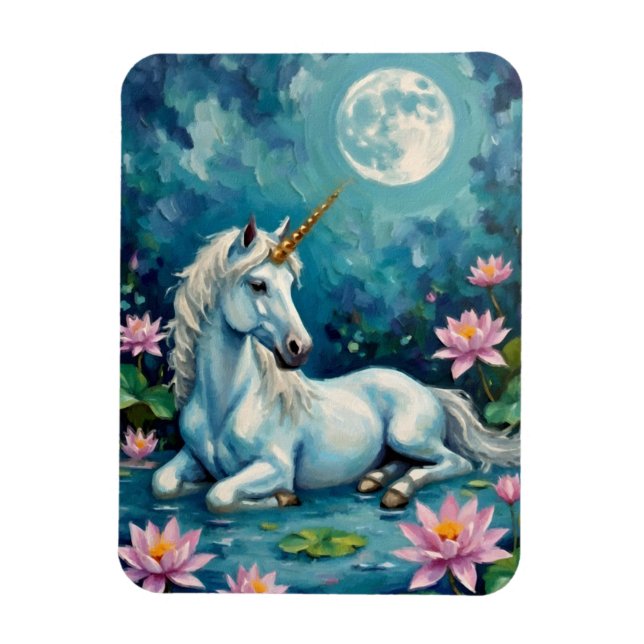 Unicorn Mystic Garden Magnet (Vertical)