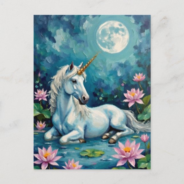 Unicorn Mystic Garden Postcard (Front)