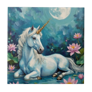 Unicorn Mystic Garden Tile