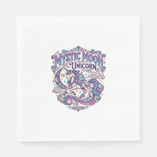 Unicorn Mystic Moon Unicorn Colourful Napkin