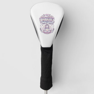 Unicorn Namastay Magical Adorable Typography Desig Golf Head Cover