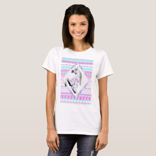 Unicorn Native American Print T-Shirt