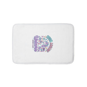 Unicorn Neon Arcade Unicorn Retro Style Product Gr Bath Mat