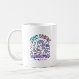 Unicorn Neon Arcade Unicorn Retro Style Product Gr Coffee Mug