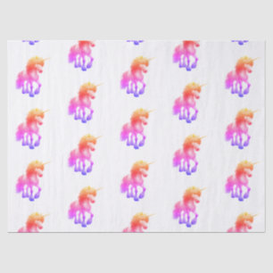 Unicorn Neon Wrapping Paper Flat Sheet Set of 3