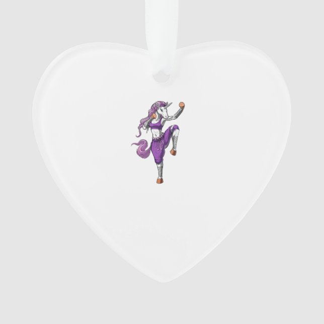 Unicorn Ninja Karate Kickboxing Muay Thai Martial  Ornament (Front)