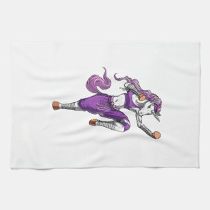 Unicorn Ninja Karate Kickboxing Muay Thai Martial Tea Towel