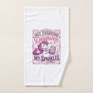 Unicorn Not Everyone Deserves My Sparkles Stylish Hand Towel