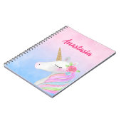 Unicorn Notebooks (Personalised with Name) (Left Side)
