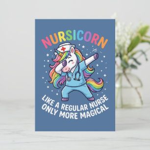 Unicorn Nurse Energy Bright and Magical Invitation
