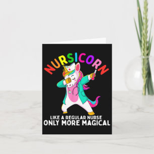 Unicorn Nurse Funny Nursicorn Rainbow Nursing Rn G Card