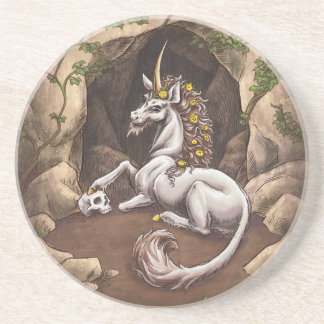 Unicorn of Earth Element Fantasy Art Coaster