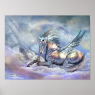 Unicorn Of Peace Art Poster/Print Poster