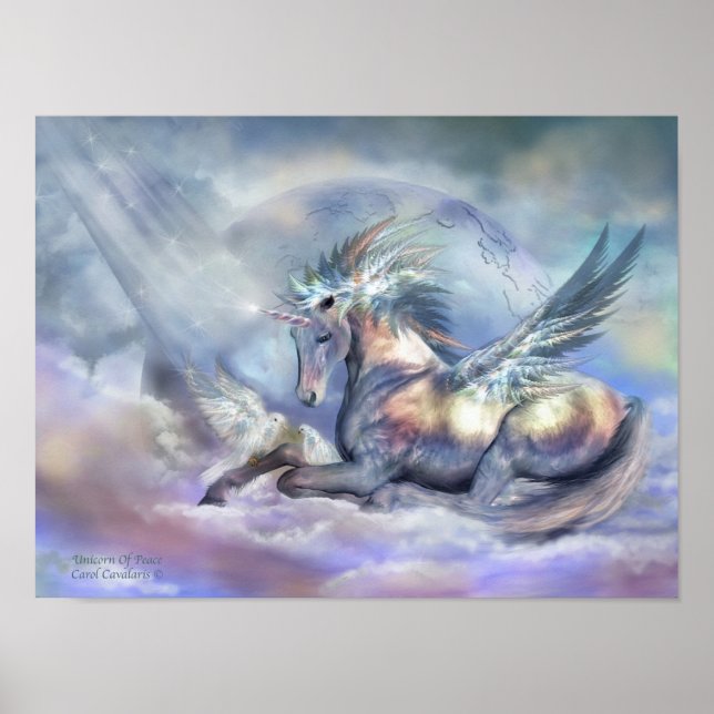 Unicorn Of Peace Art Poster/Print Poster (Front)
