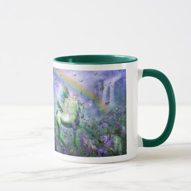 Unicorn Of The Butterflies Art Mug (Right)