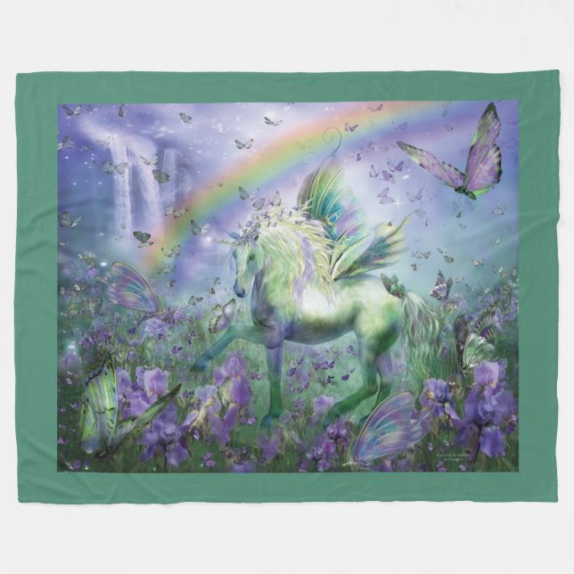 Unicorn Of The Buttys Art Fleece Blanket (Front (Horizontal))