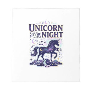 Unicorn of the Night Graphic Design Zazzle Design_ Notepad