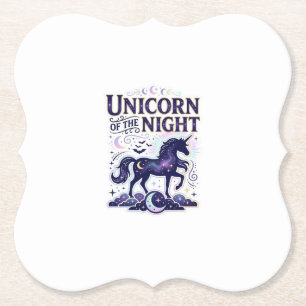 Unicorn of the Night Graphic Design Zazzle Design_ Paper Coaster