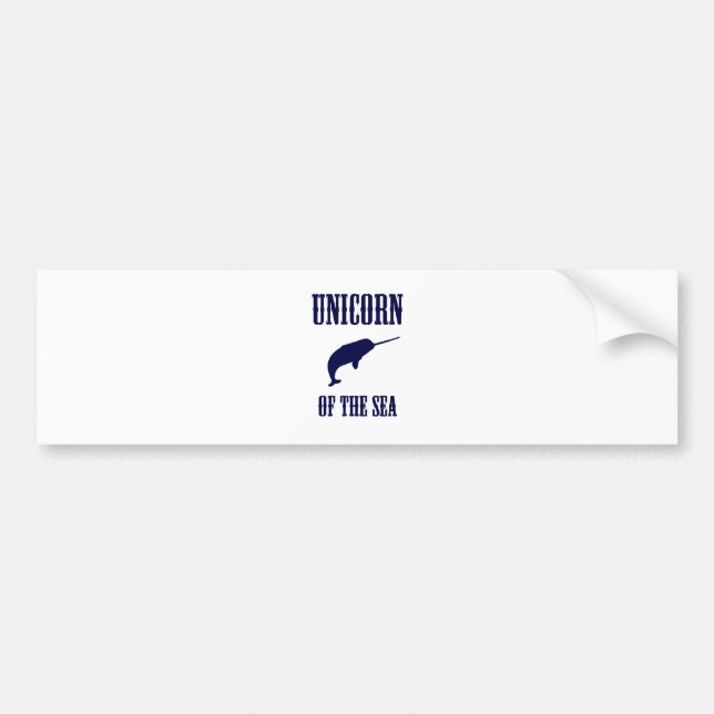 Unicorn of the Sea (Narwhal) Bumper Sticker (Front)
