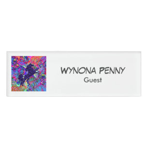 UNICORN OF THE UNIVERSE multicolored Name Tag