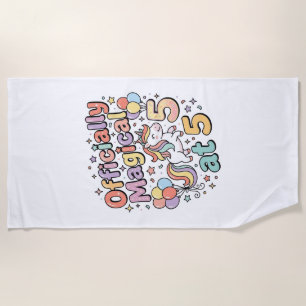 Unicorn Officially Magical at 5 Whimsical White Ba Beach Towel