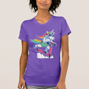 Unicorn on a Scooter T-Shirt
