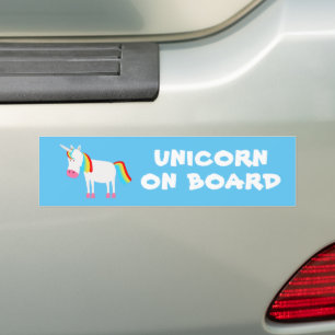 Unicorn on board bumper sticker