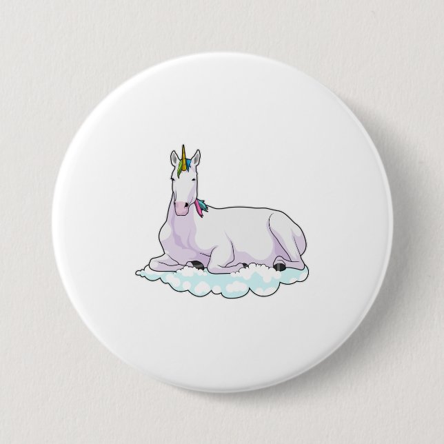 Unicorn on Cloud 7.5 Cm Round Badge (Front)