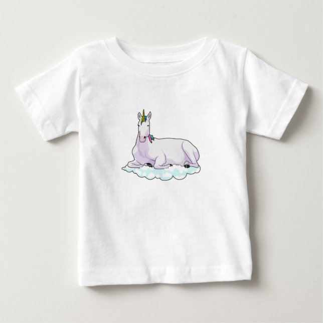 Unicorn on Cloud Baby T-Shirt (Front)