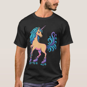 Unicorn On Roller Skates  Magical Skating  T-Shirt