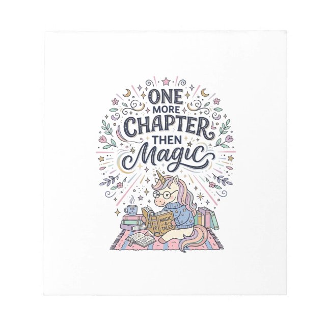 Unicorn One More Chapter Then Magic Print Ready Ma Notepad (Front)
