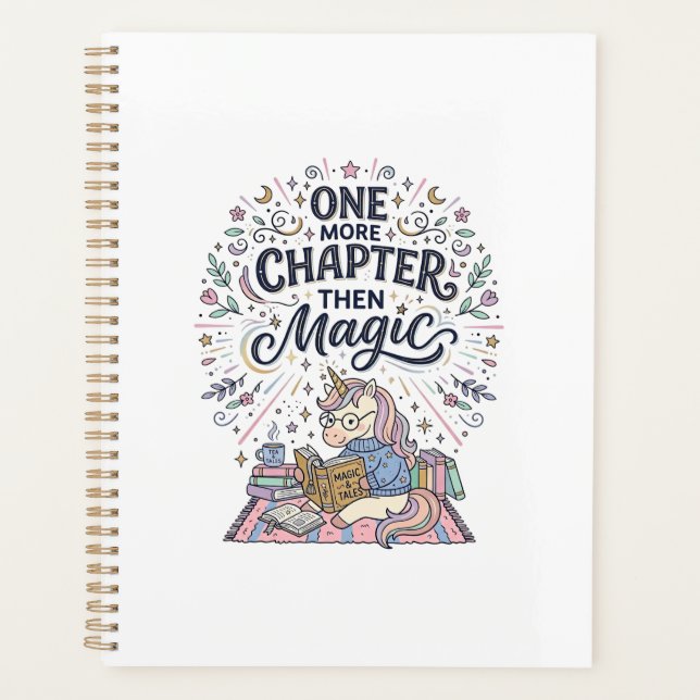 Unicorn One More Chapter Then Magic Print Ready Ma Planner (Front)