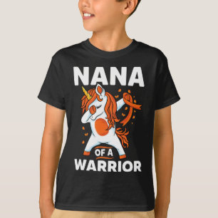 Unicorn Orange Ribbon Support Leukaemia Awareness T-Shirt