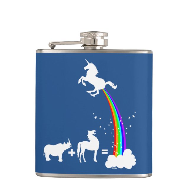 Unicorn origin hip flask (Front)