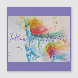 Unicorn Painting Follow Your Dreams Birthday Card