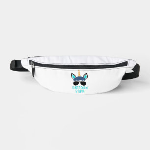 Unicorn Papa T-Shirt Funny Father's Day Gift Bum Bags