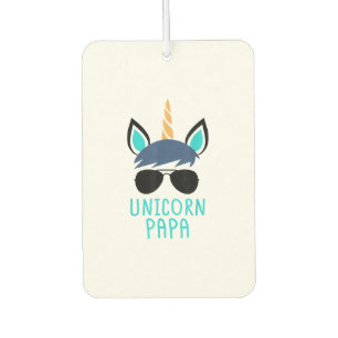 Unicorn Papa T-Shirt Funny Father's Day Gift Car Air Freshener