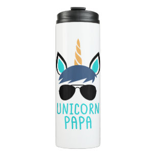 Unicorn Papa T-Shirt Funny Father's Day Gift Thermal Tumbler