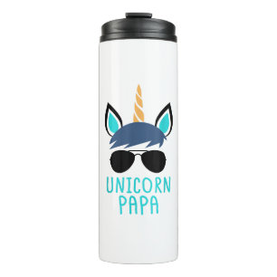 Unicorn Papa T-Shirt Funny Father's Day Gift Thermal Tumbler