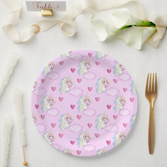 Unicorn Paper Plate (Wedding)