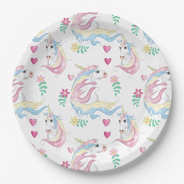 Unicorn Paper Plate (Front)