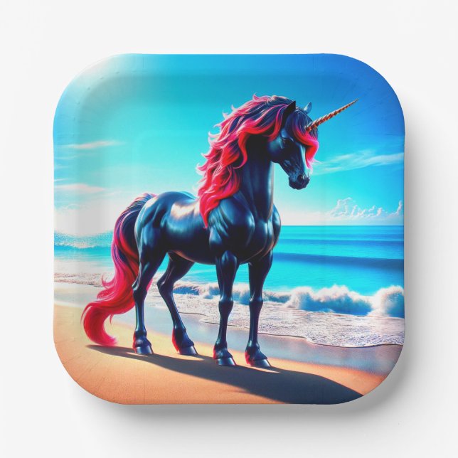 Unicorn Paper Plate (Front)