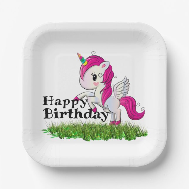 Unicorn  paper plate (Front)