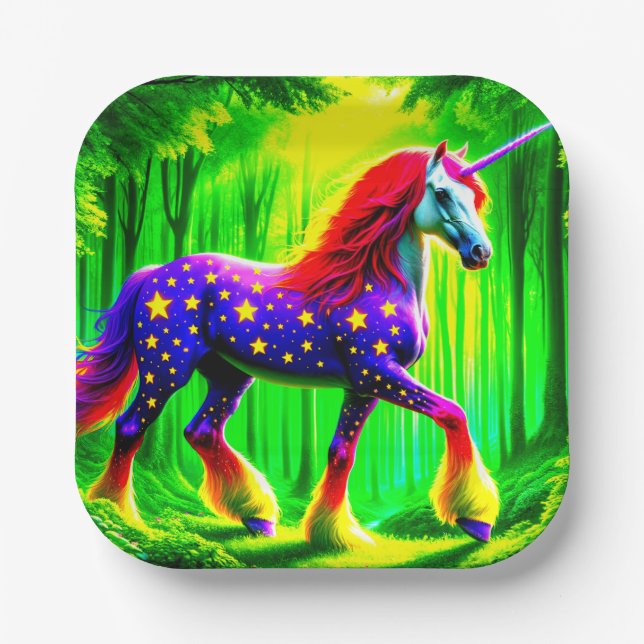 Unicorn Paper Plate (Front)
